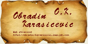Obradin Karašićević vizit kartica